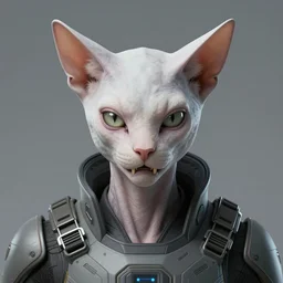 Portrait of an alien man by Greg Rutkowski, a kind of humanoid feline, hard predatory look, with pointed ears, prominent jaw and visible fangs, wearing a futuristic space tactical gear that looks like a mix between the samurai, viking and templar aesthetics, mix between tribal and hi-tech, highly detailed portrait, scifi, space opera, digital painting, artstation, concept art, smooth, sharp foccus ilustration, Artstation HQ