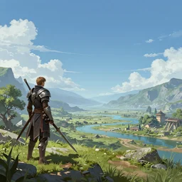 a fantasy landscape of skyrim in the style of philipp urlich, octane art