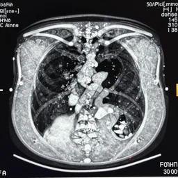 a computed tomography scan of the chest
