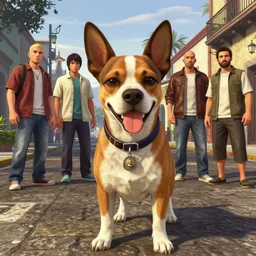 highly detailed portrait of a dog xoloitzcuintle in gta v, street in mexico, happy ambience, stephen bliss, unreal engine, fantasy art by greg rutkowski, loish, rhads, ferdinand knab, makoto shinkai and lois van baarle, ilya kuvshinov, rossdraws, tom bagshaw, global illumination, detailed environment