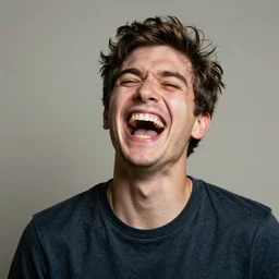 a guy who laughed so hard his face came off, face became huge and kept laughing terrorizing everyone