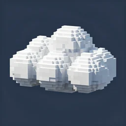 a voxel render of a cloud