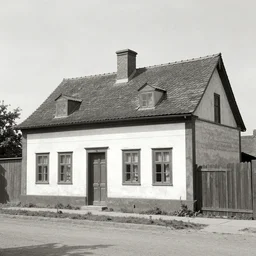 the front side of a commoners house, year 1 9 5 1