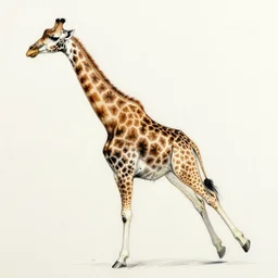a humanoid giraffe scuba diving, sketch