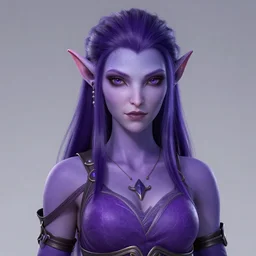 character concepta beautiful and strong purple female warrior night elf | | cute - fine - face, pretty face, realistic shaded perfect face, fine details by stanley artgerm lau, wlop, rossdraws, james jean, andrei riabovitchev, marc simonetti, and sakimichan, trending on artstation
