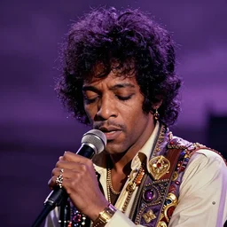 jimi hendrix as a purple haze, soft, sharp focus, detailed, artwork by Tooth Wu and wlop and greg rutkowski