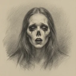 faded pencil sketch of a nightmare, n-4