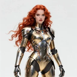 armored redhead with powers, wide angle, highly detailed by peter mohrbacher, elegant, intrincate, wayne barlowe, boris vallejo