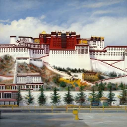 a beautiful painting of potala palace ， a serene landscape, ultrawide shot, by arnold bocklin, trednding on artstation.