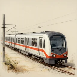 skolopendra made of metro train, greg rutkowski, norman rockwell