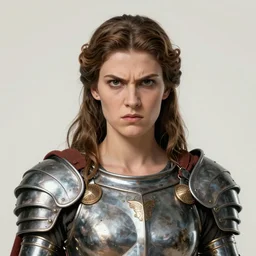The Godess Hera looking angry, detailed armor, portrait, highly detailed, comic, beautiful face, symmetric face, cinematic, art by Hergé
