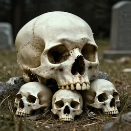 a graveyard of skulls, greg rutkowski