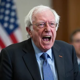 bernie sanders screaming, by bruce weber, 1 2 0 mm, f 1. 8