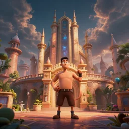 animeland themepark, dramatic lighting and composition, surreal background, octane render, pixar, trending on artstation, photorealistic, high resolution, 8 k