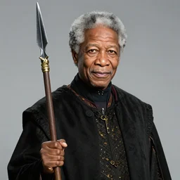 renaissance upper body portrait of a morgan freeman as harry potter with a spear, d & d, intricate, elegant, highly detailed, digital painting, artstation, concept art, matte, sharp focus, illustration, art by da vinci, artgerm and greg rutkowski and alphonse mucha