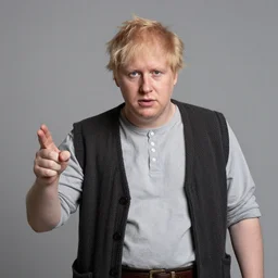 the peasant boris johnson from 1 2 th century england, exhibited in the british museum, oil on canvas, art, restored painting