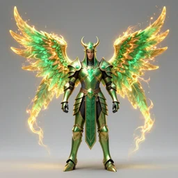 whimsical fantasy character portrait, bright armor male warlock with six!!!! burning!!!!!!!! angel wings, ultra realistic, wide angle, intricate details, emerald artifacts, sharp focus, highly detailed by peter mohrbacher, hajime sorayama, wayne barlowe, boris vallejo, aaron horkey, gaston bussiere, craig mullins