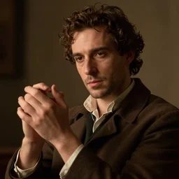 portrait of javier border playing picasso in a movie by jan van eyck