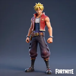 character sheet of Ezra Scarlett (fairy tail) as a character in the game Fortnite. 3d render, unreal engine 5, 8k resolution