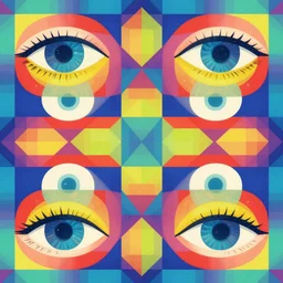 👁!!! 🕳!!! 🌈 geometric! colorful pattern