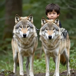 an wolf + man + hybrid, animal photography