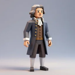 Mozart as a low poly 3D model