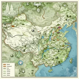 highly detailed illustration of a map in Doom eternal