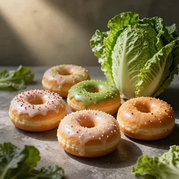 donuts and lettuces