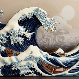 the great wave made of choccolate