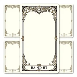 tarot blank card template!! intricate ornate design, highly detailed, 8 k, artstation, pixiv, deviantart, symmetrical, rpg card design
