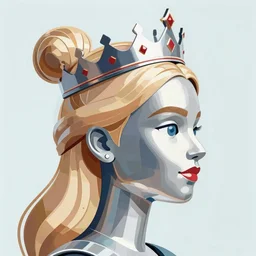 closeup profile face portrait of tin toy cara delevingne as a fairytale princess wearing a crown, nicoletta ceccoli, mark ryden, lostfish, clean cel shaded vector art. shutterstock. behance hd by lois van baarle, artgerm, helen huang, by makoto shinkai and ilya kuvshinov, rossdraws, illustration