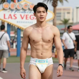 Vajiralongkorn wearing a diaper during Las Vegas bender