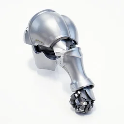 armored knight mech arm model with white background, isometric 3 d, ultra hd