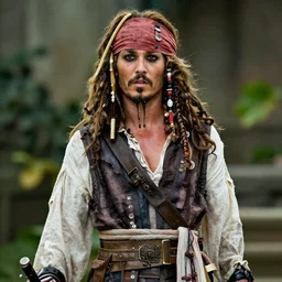 Keira Knightley dressed as jack sparrow