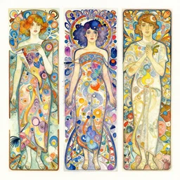 an watercolor painting splashes with many colors and shapes by john backderf greg rutkowski and alphonse mucha, polycount, generative art, psychedelic, fractalism, glitch art