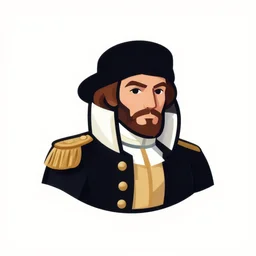 napoleon, digital art, iconic icon, 2 d vector logo, cartoon, t - shirt design