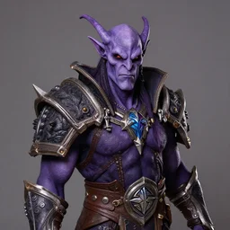 portrait of purple - skinned bobby kotick dressed as a night elf from world of warcraft, 5 5 mm photography, studio lighting