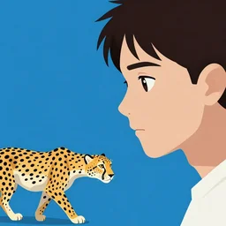 fela kuti chasing a cheetah, vector minimalist, loftis, cory behance hd by jesper ejsing, by rhads, makoto shinkai and lois van baarle, ilya kuvshinov, rossdraws global illumination, 4 k, detailed face