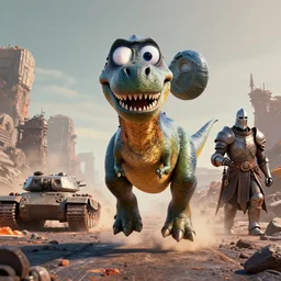 pixar running dinosaurs googly eyes, m 1 tank fury road iron smelting pits gothic armour, highly detailed cinematic scifi render of 3 d sculpt of spiked gears of war skulls bucketwheel jabbas palace, military chris foss, john harris, hoover dam'aircraft carrier tower'beeple, warhammer 4 0 k, halo, halo, mass effect