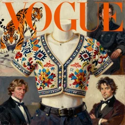 vogue magazine, crouching tiger hidden dragon, greg rutkowski, john singer sargent, anime, trending on artstation, oil painting, crop top, intricate