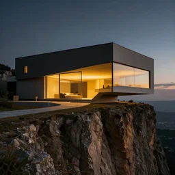 oil matte portrait, modern house on a cliff designed by zaha hadid, cinematic lighting, deep focus, sharp focus, golden ratio, dramatic illumination, hdr, ultra realistic, 8 k, highly detailed, trending on artstation, epic composition, by caravaggio, by artemisia lomi gentileschi
