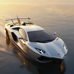 a lamborghini yacht , concept boat, ultra realistic, sci-fi, fantasy, intricate, highly detailed, digital painting, artstation, CGSociety, golden hour, epic lighting, concept art, smooth, sharp focus, illustration, art by greg rutkowski and syd mead