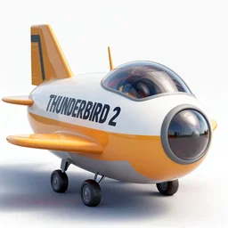 Thunderbird-2, heavy rounded vessel, from the TV show Thunderbirds, octane render