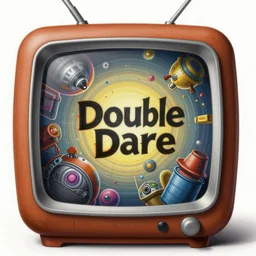 an airbrush painting of an elaborate hidden object scene of the tv show double dare by destiny womack, gregoire boonzaier, harrison fisher, richard dadd