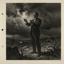 asset sheet, material study ( caricature ) conductor ( by mark ryden ) dark foreboding