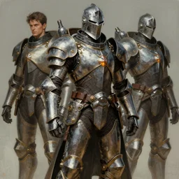 Knights Templar wearing sci-fi power armor concept art, muted colors, intricate painting, by John Harris, Emil Melmoth, Craig Mullins, yoji shinkawa, artstation, moebius comic, Marc Simonetti, lan McQue, Kentaro, Miura, hyper detailed, cinematic