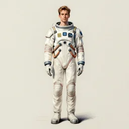 male, elongated figure, space suit, minimalist sketch, large shoulders, short torso, long thin legs, tiny feet, character sheet, very stylized, marker shading sketch