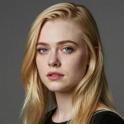 a beautiful hyper real portrait of Elle Fanning, art by rembrandt