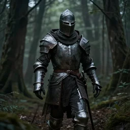 a zombie knight in a scary forest, 8 k, shallow depth of field, 8 k, ultra high detail, concept art,