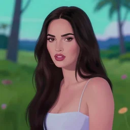 megan fox, lofi, vaporwave, aesthetic, au, naturel, digital art, trending in artstation